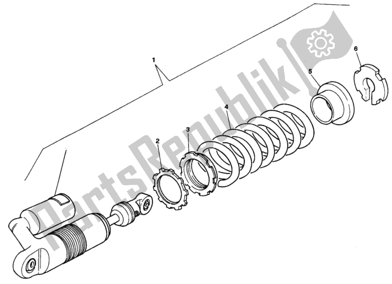 Toutes les pièces pour le Amortisseur Arrière Showa du Ducati Supersport 750 SS 1997